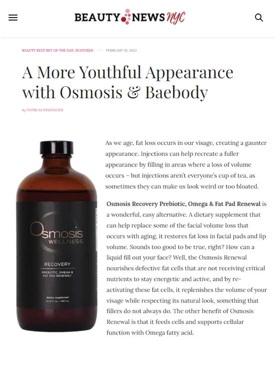 Beauty News NYC Features Recovery